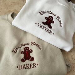 Christmas Cookie Embroidered Sweatshirt