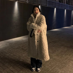 Faux Fuzzy Fur Long Coat