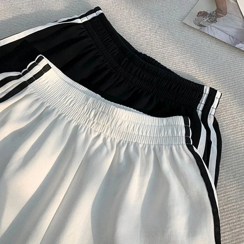Side Striped Lace Shorts