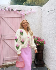 3D Embroidered Cardigan