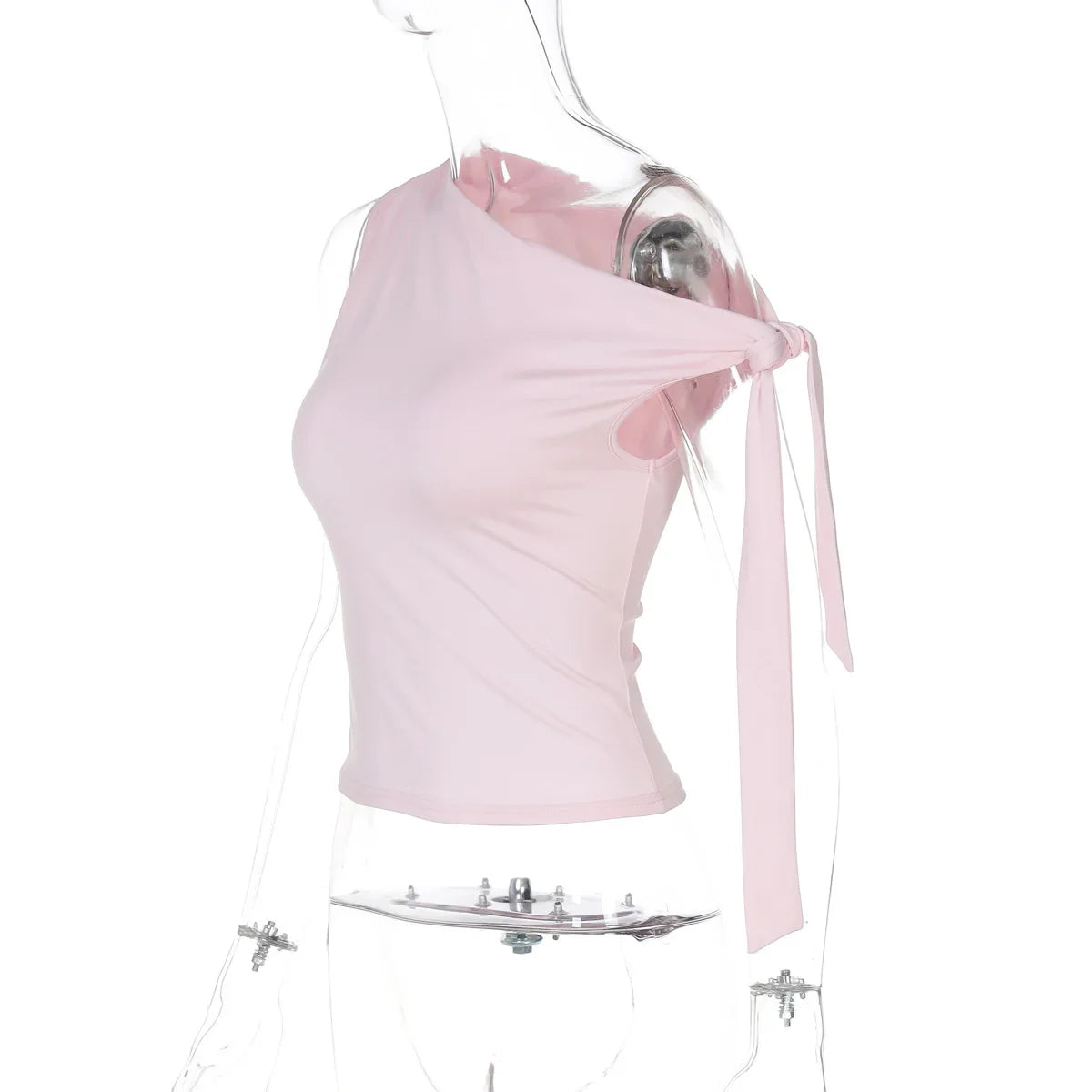 Off-Shoulder Tie-Up Top - Regular Fit