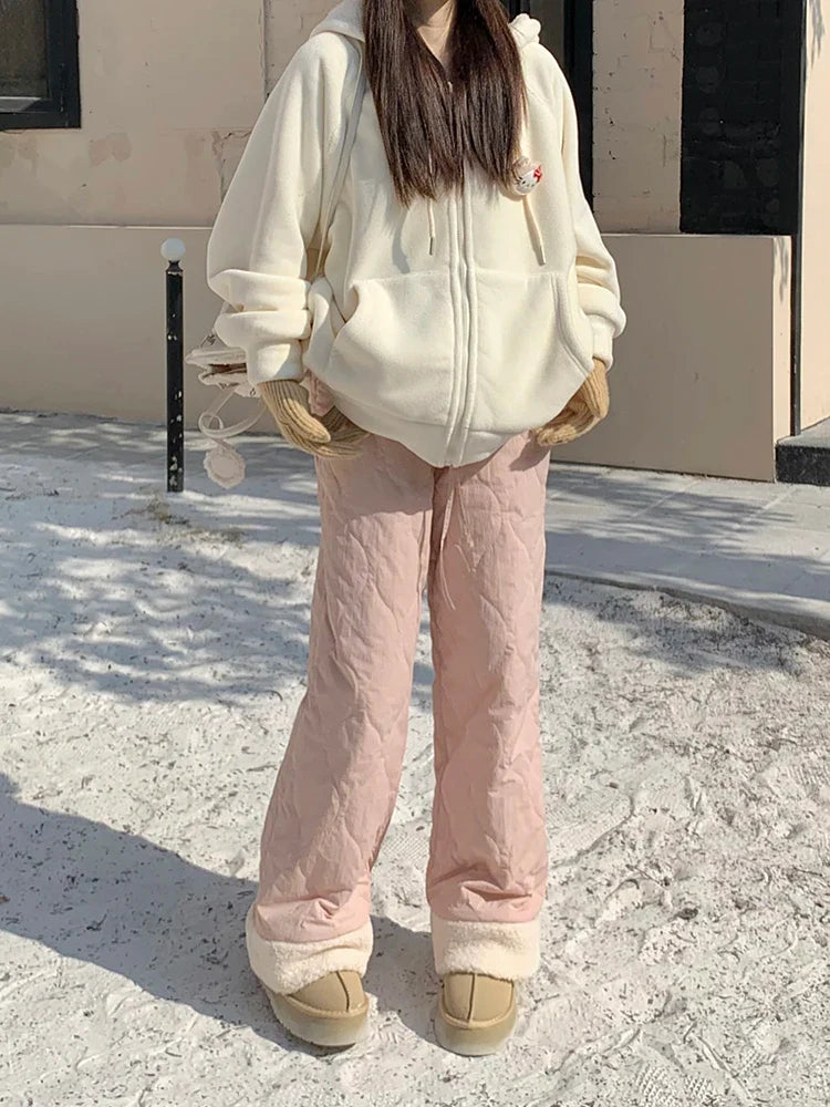 Puffer Thick Fleece Warm Pants