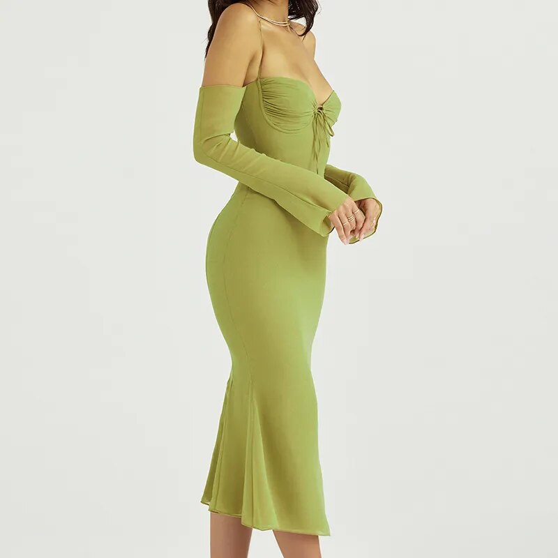 Curve-Hugging Midi Delight Bodycon Dress