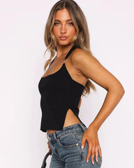 Abrina Sleeveless Slit Top