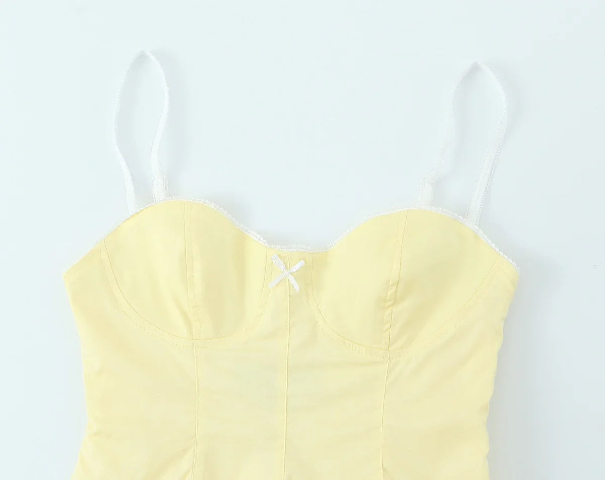 Stripe Sleeveless Pleated Top