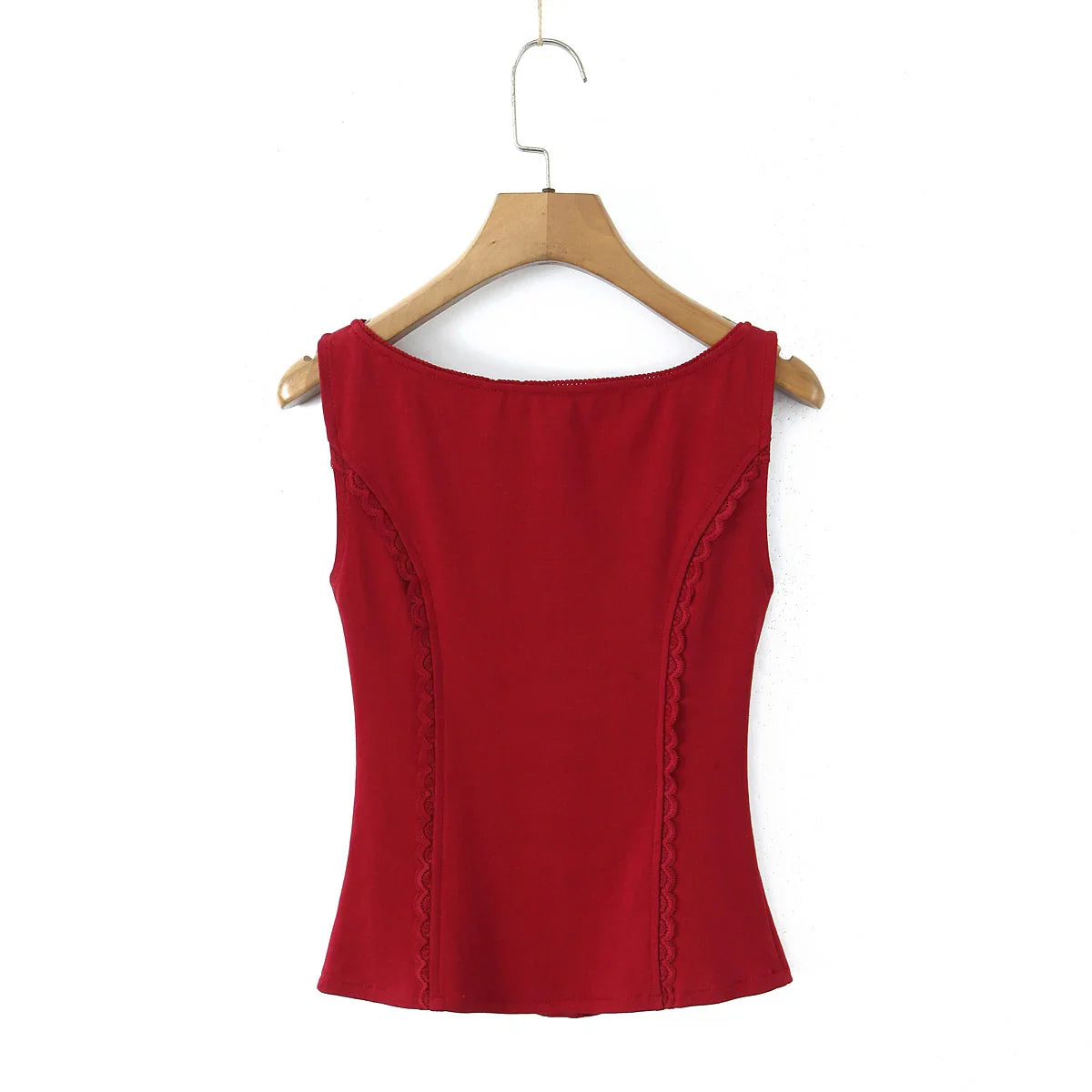 Rib Buttoned Tank Top