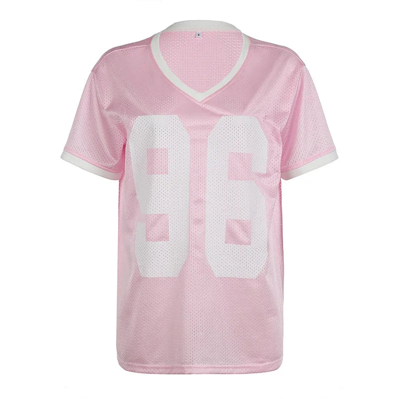 Pink Jersey Number Top