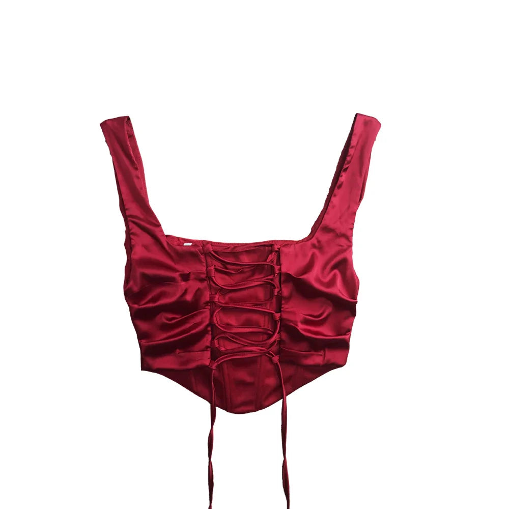 Laria Satin Bodycon Corset Set