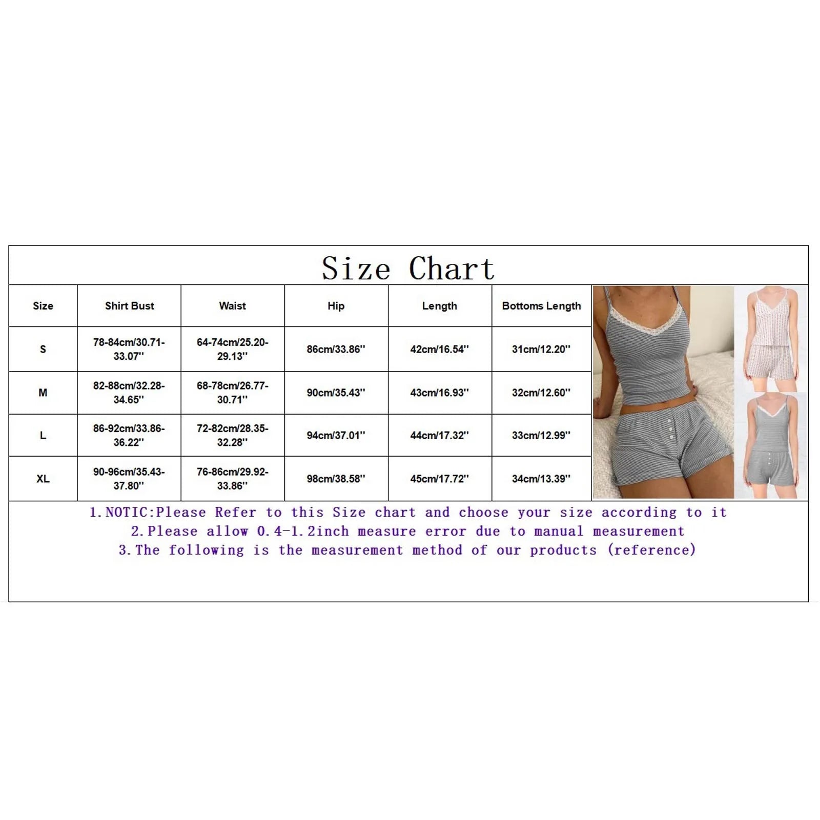 Stripe Cami Top And Shorts Set
