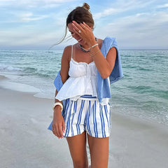 Effortless Mid-Waist Elastic Shorts - Multi-Color Summer Comfort
