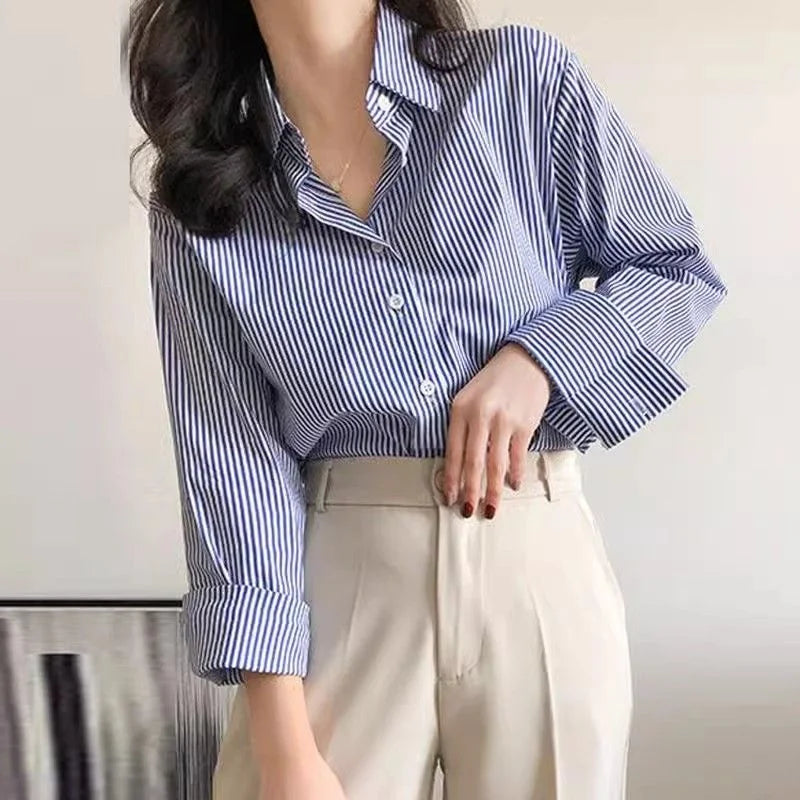 Working Downtown Striped Shirt