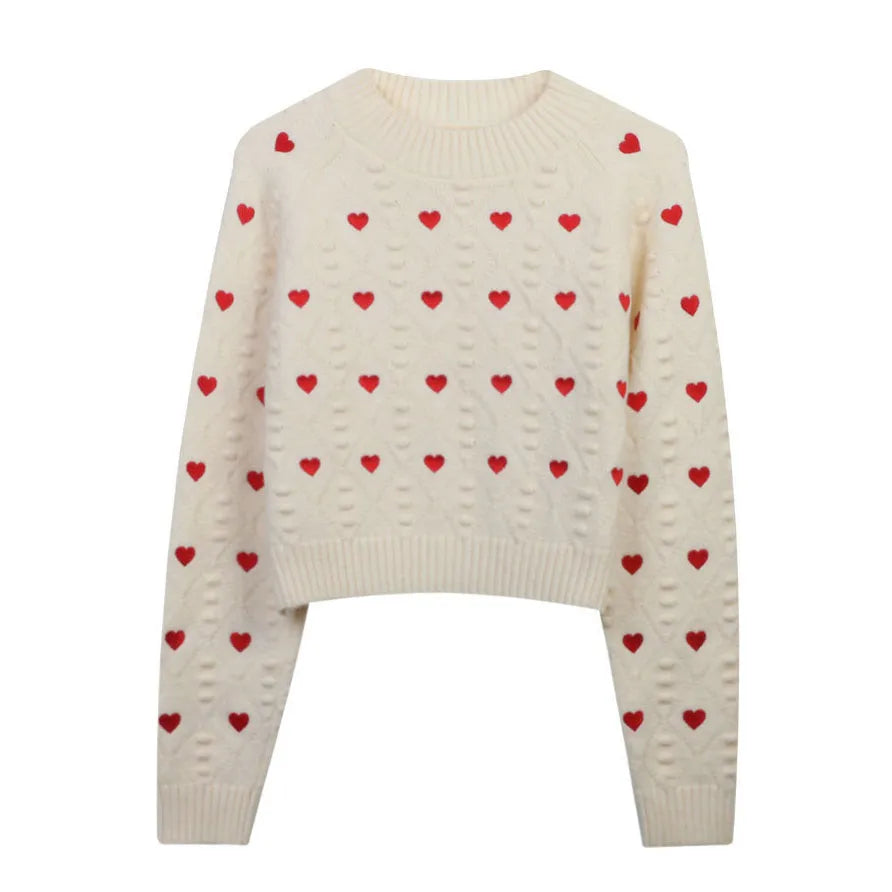 Heart Cable Knit Sweater