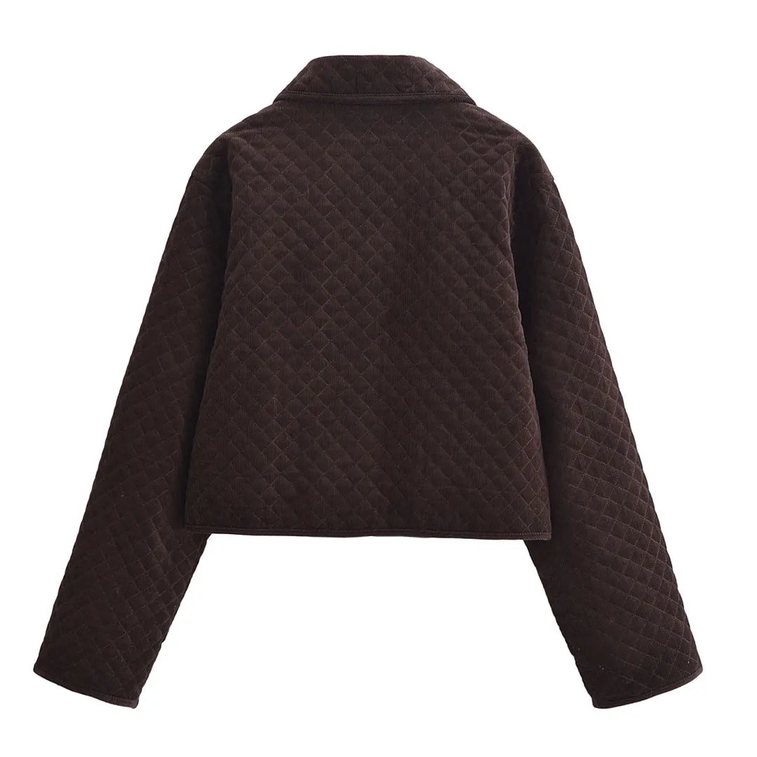 Brown Quilted Overshirt