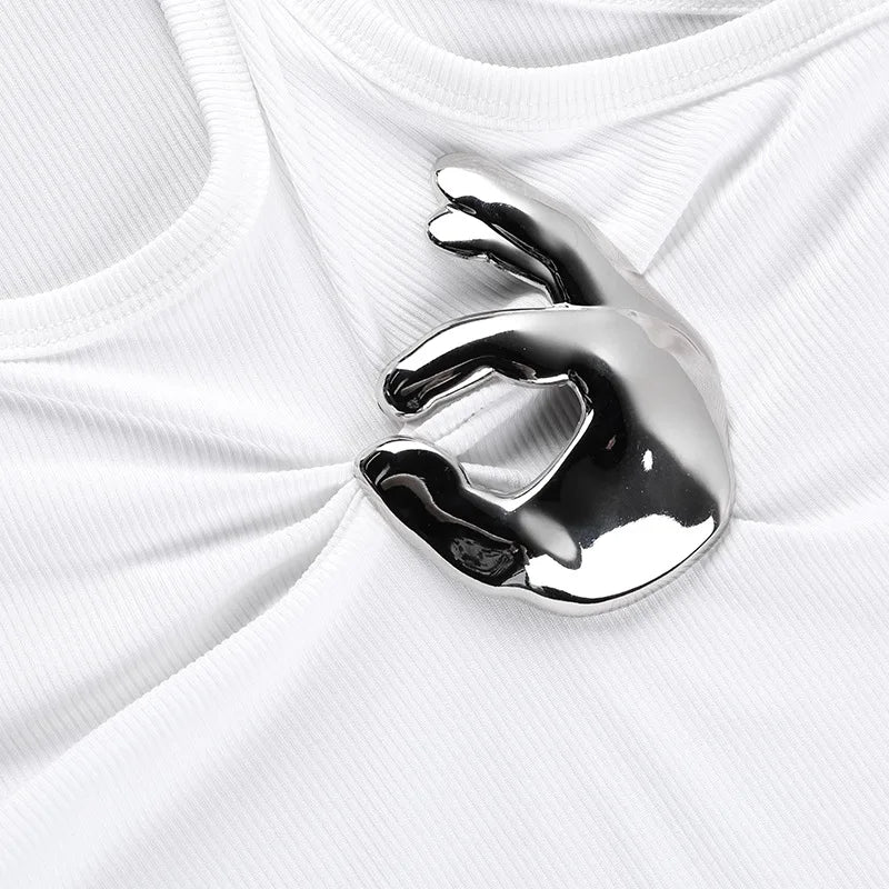 Metal Finger Design Tank Top