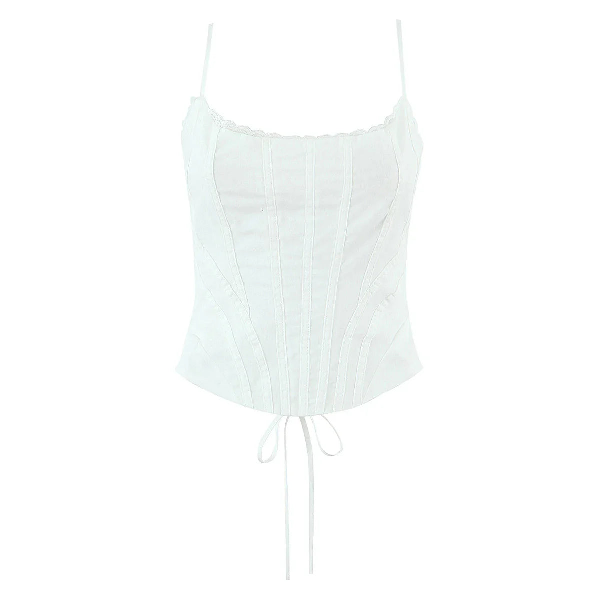 White Corset Cami Top