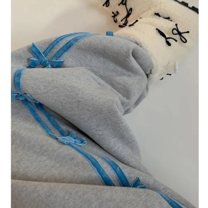 Bow Knot Stripe Drawstring Joggers