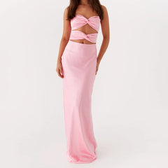 Effortless Strapless Column Maxi Dress - Low Back Beach & Resort Wear