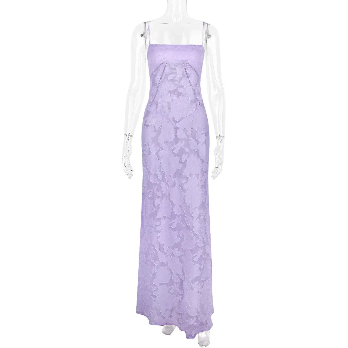 Floral Print Sheer Maxi Dress