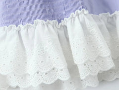 Lace Bustier Patchwork Cami Lace Up Mini Dress