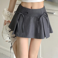Playful Distraction Box Pleated Bow Skirt