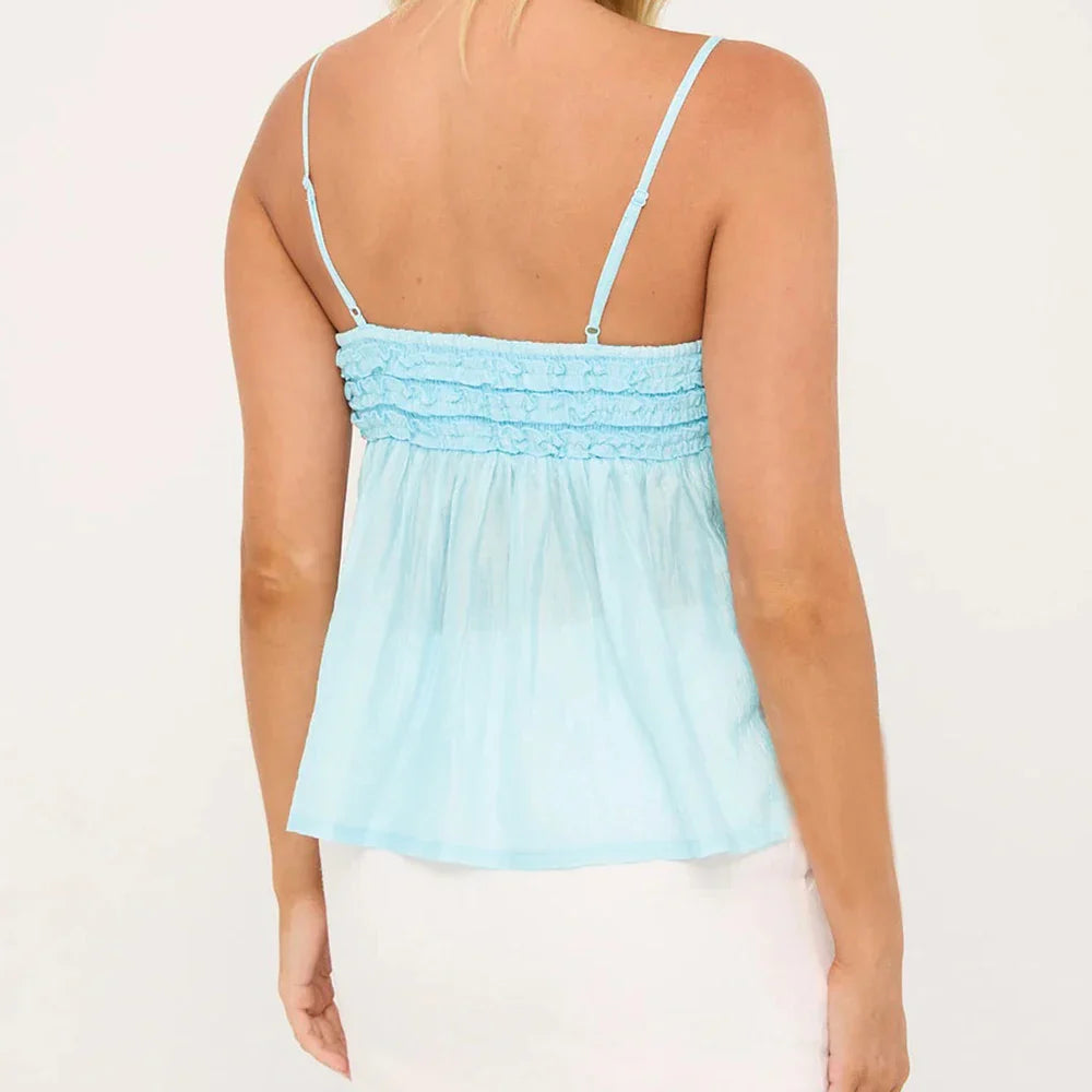 Ruffles Cami Mesh Top