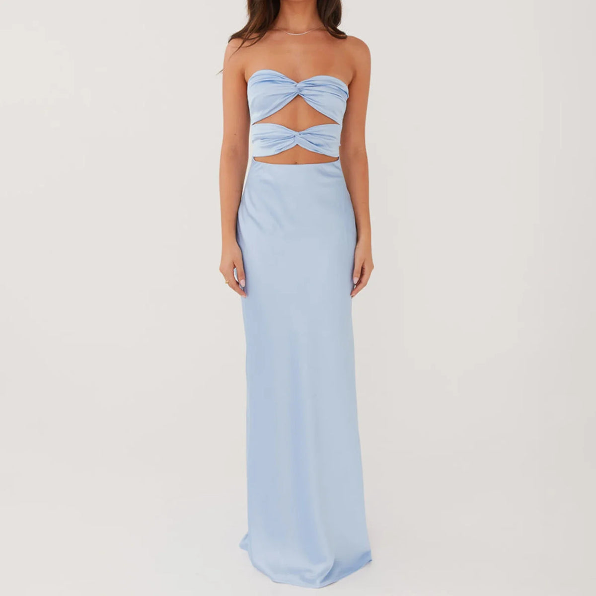 Effortless Strapless Column Maxi Dress - Low Back Beach & Resort Wear