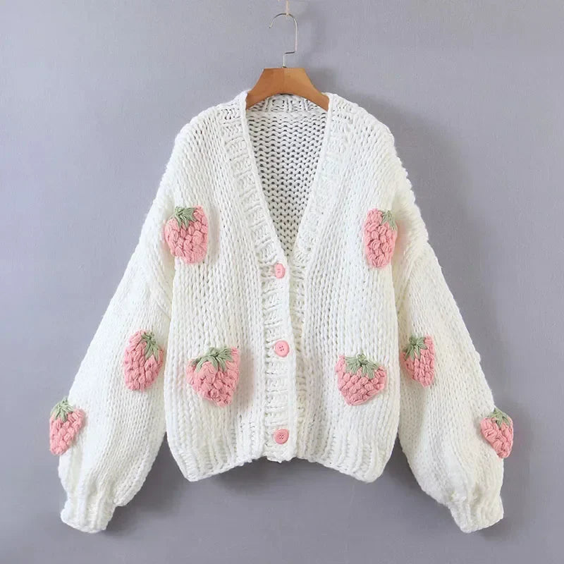 3D Embroidered Cardigan