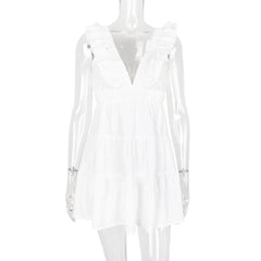 Ruffle Sleeveless Mini Dress