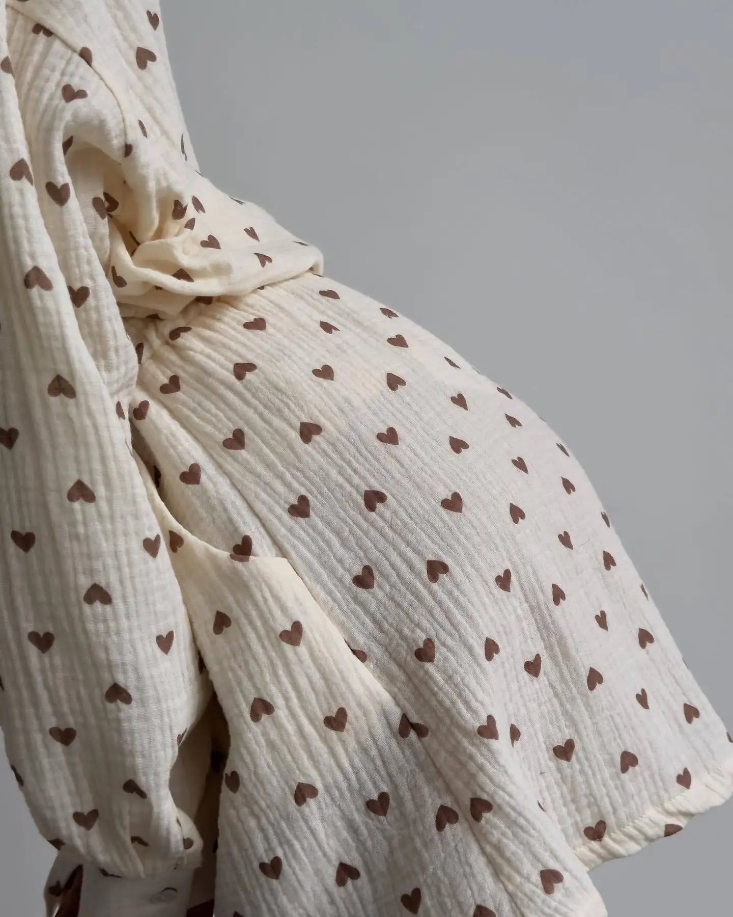 White Linen Printed Shirt And Shorts Set