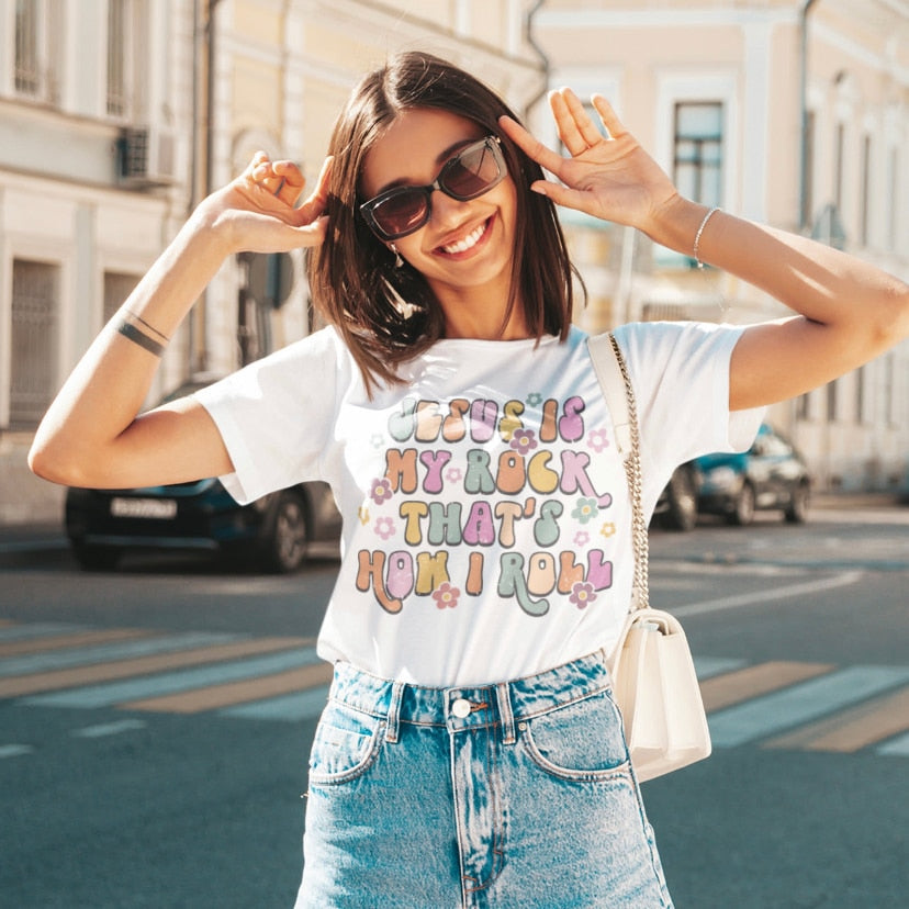 Smile Letter Tshirt Sweet Short Sleeve 90s Graphic