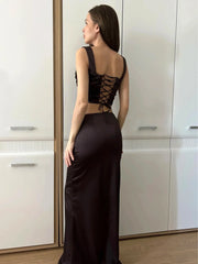 Laria Satin Bodycon Corset Set