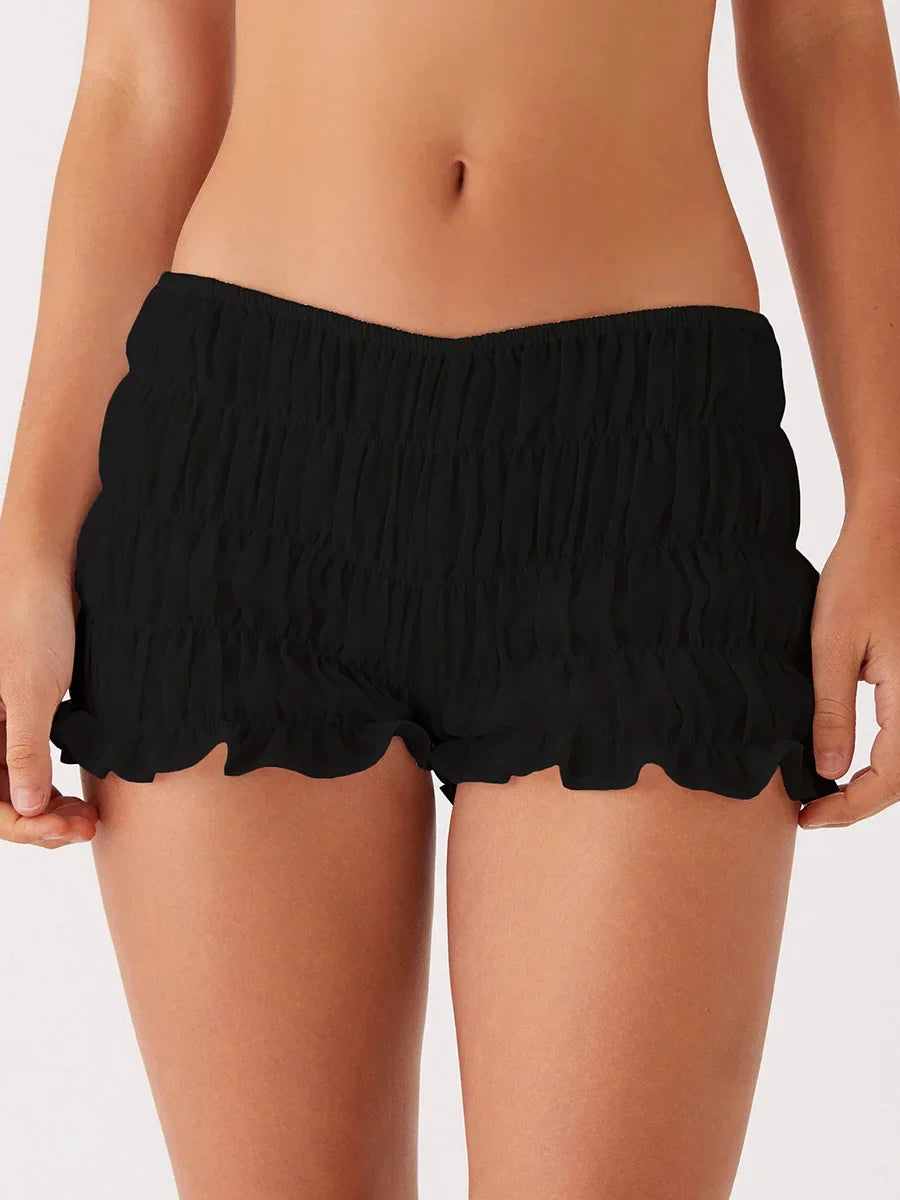 Ruched Low Waist Bloomers Shorts