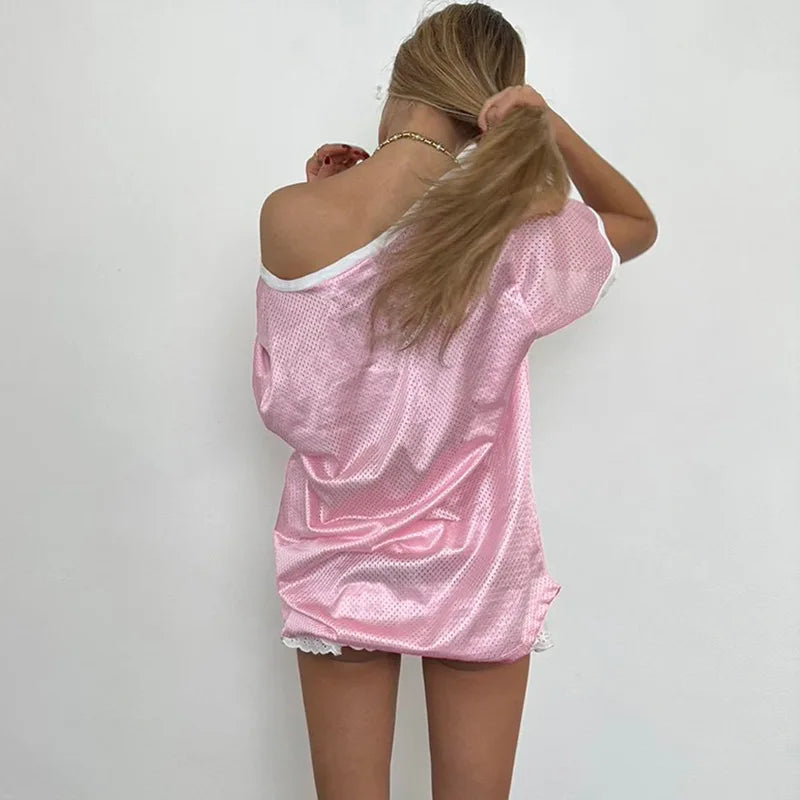 Pink Jersey Number Top