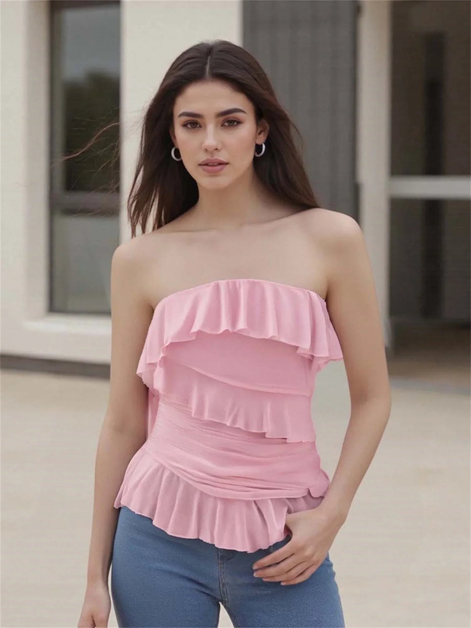 Ruffles Tube Top