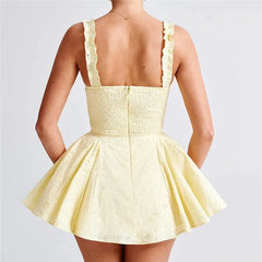 Frill Strap Babydoll Mini Dress