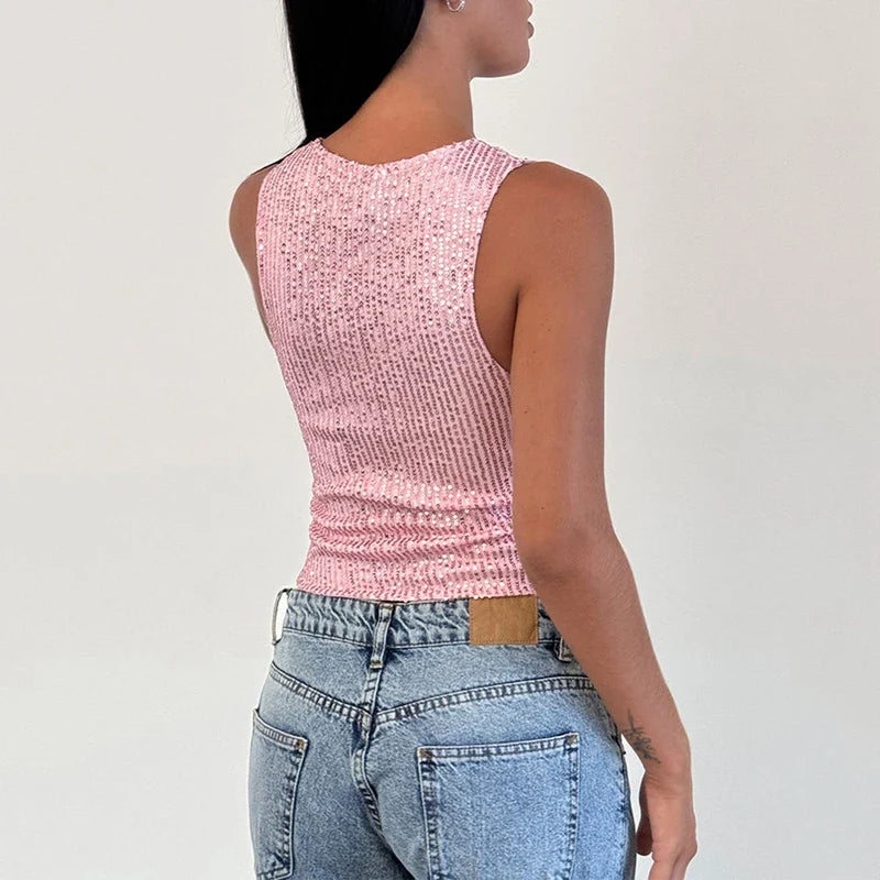 Glitter Crop Tank Top