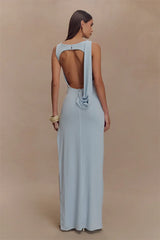 Jennifer Backless Ruched Maxi Dress