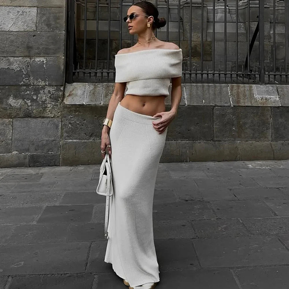 Kindra Knitted Skirt Set