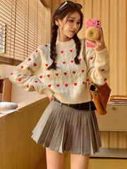 Heart Cable Knit Sweater