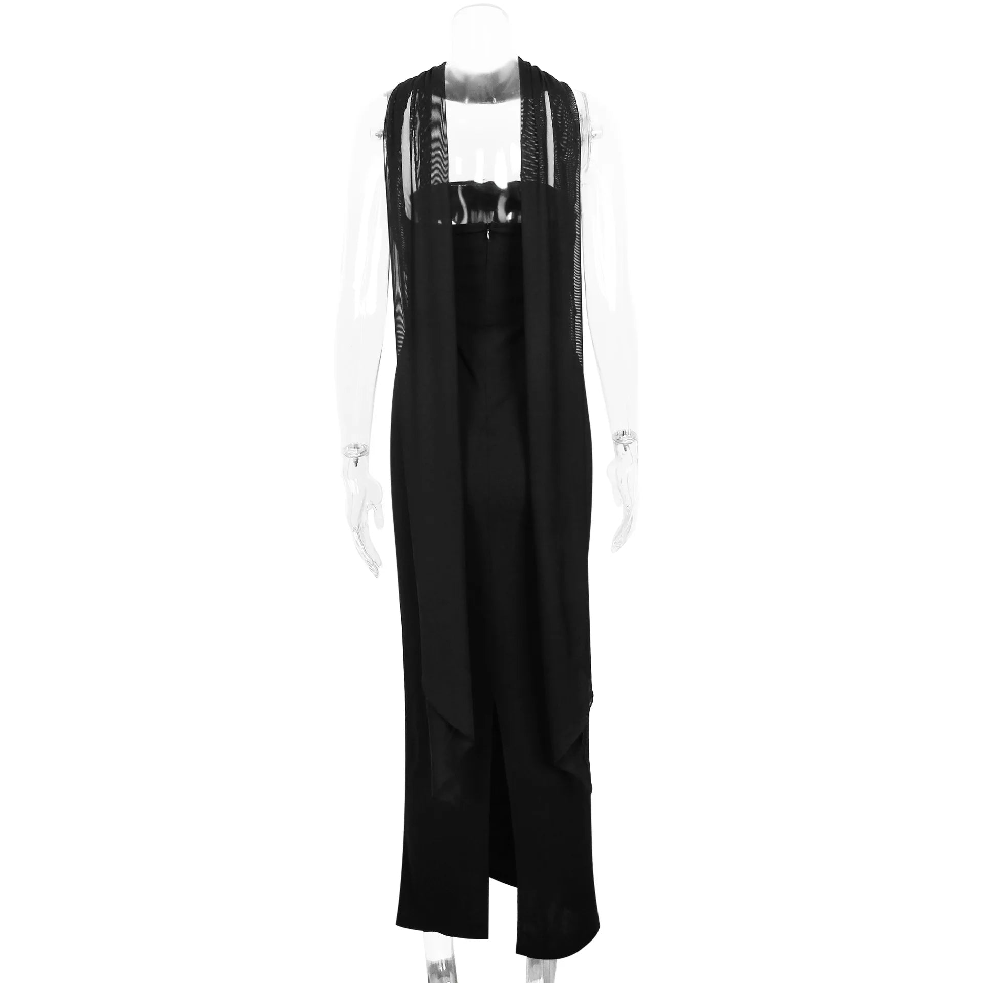 Tube Bodycon Long Scarf Long Dress