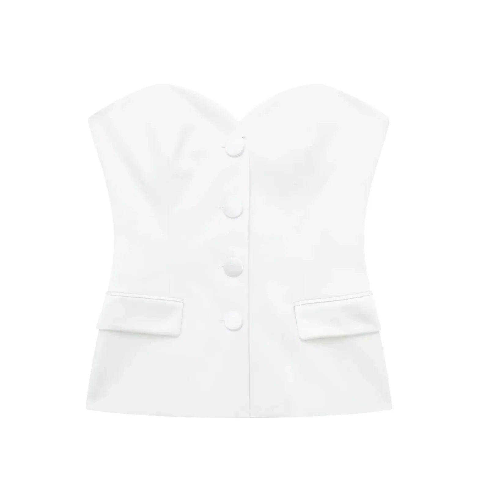 Tight Corset Top and High Waist A-line Slim Fit Short Skirt Set