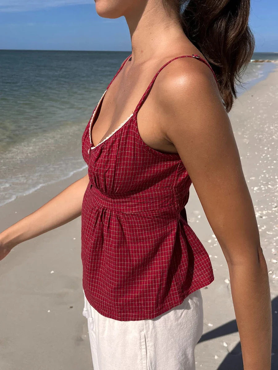 Printed Babydoll Cami Top