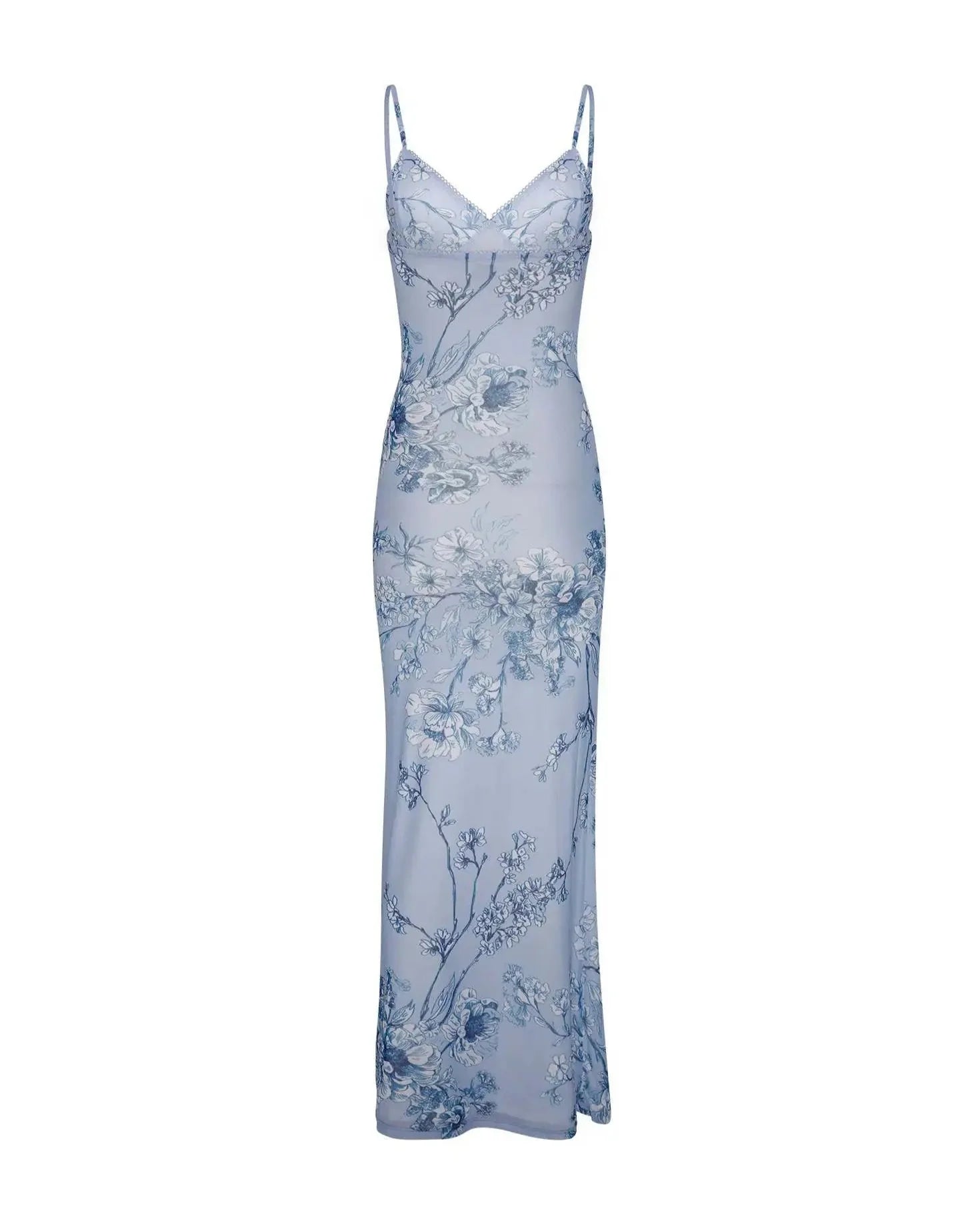 Floretta V Neck Spaghetti Dress