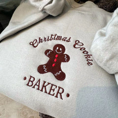 Christmas Cookie Embroidered Sweatshirt