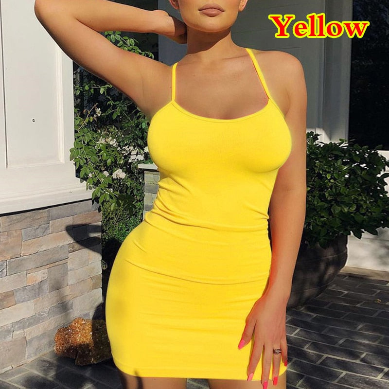 Spaghetti Strap Camisole Mini Dress
