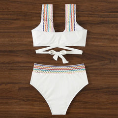 White Push Up Brazilian Bikini Set Basic Swimsuit