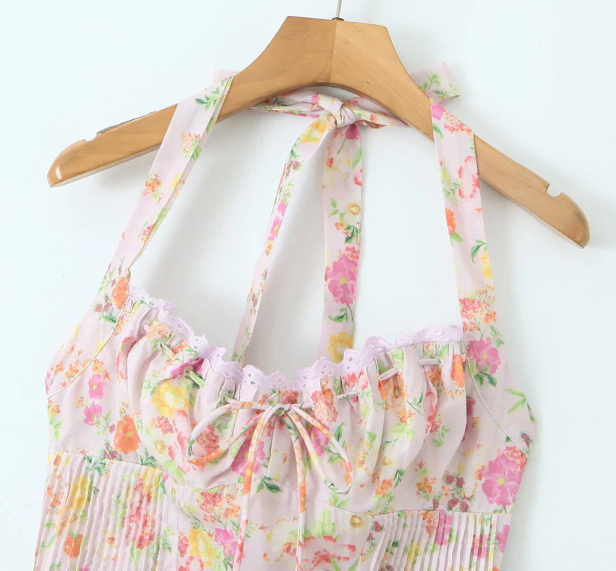 Floral Print Corset Midi Dress