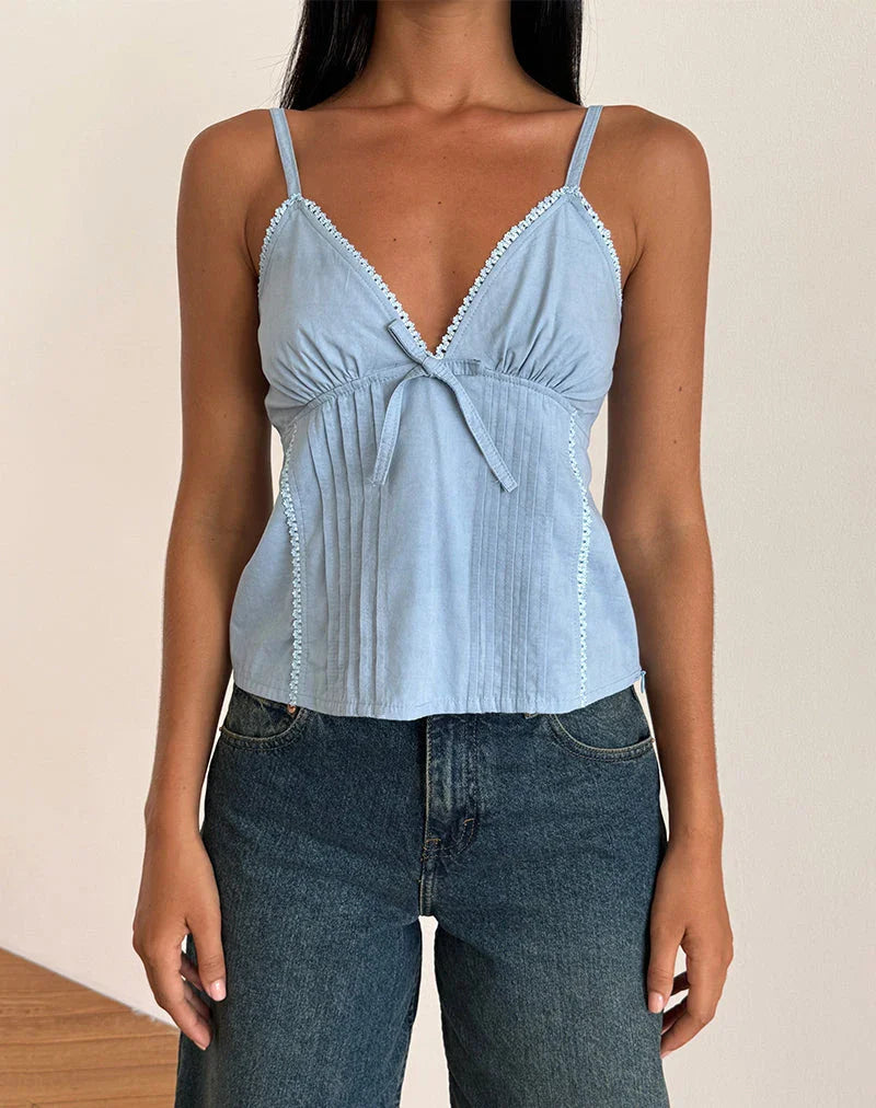 Bow Tie Up Cami Top