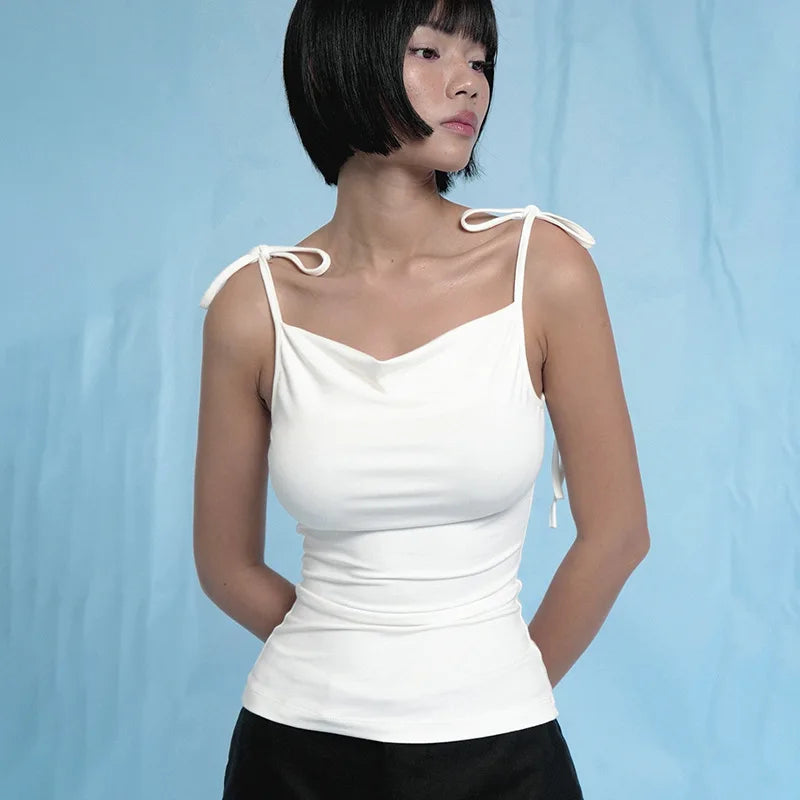 Tie Up String Cami Top