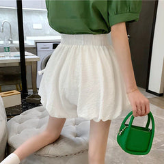 Bow Elastic Loose Bloomer Shorts